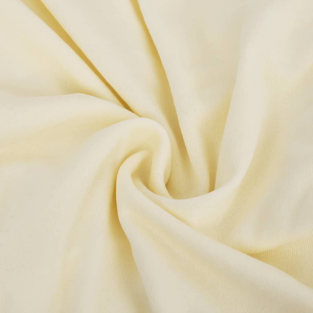 Housse extensible de canapé 4 places Crème Jersey de polyester