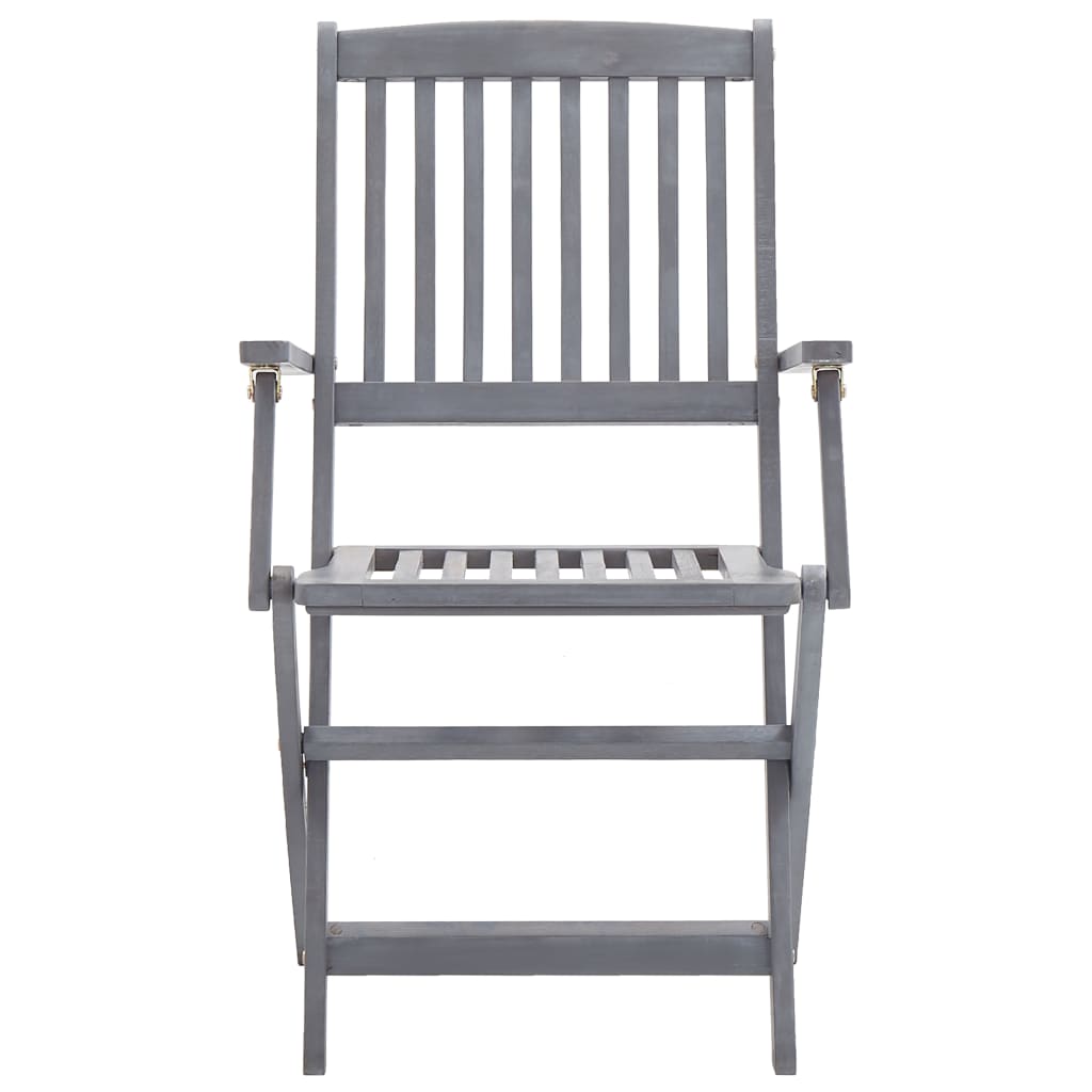 Chaises pliables d'extérieur 8 pcs Bois d'acacia solide