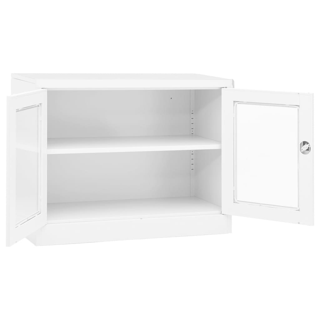 Armoire de bureau Blanc 90x40x70 cm Acier