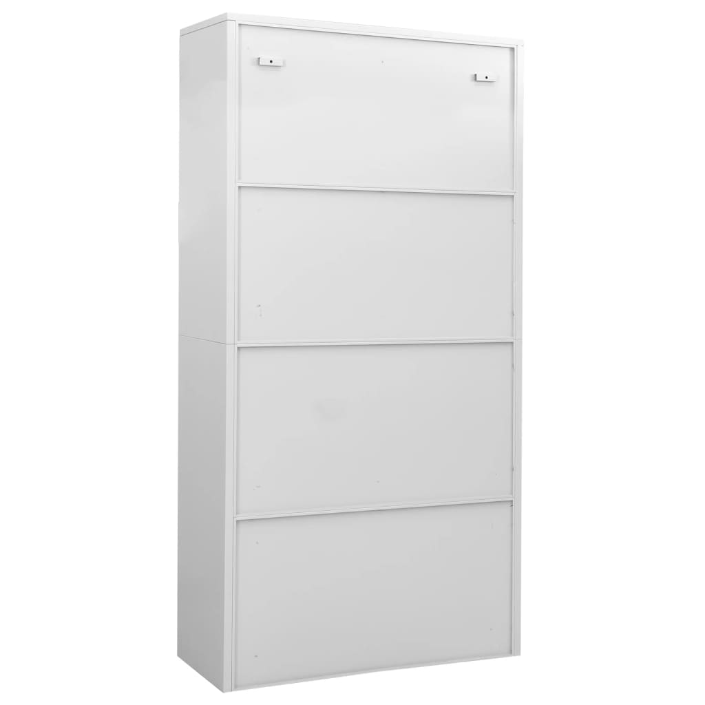 Armoire de bureau Gris clair 90x40x180 cm Acier