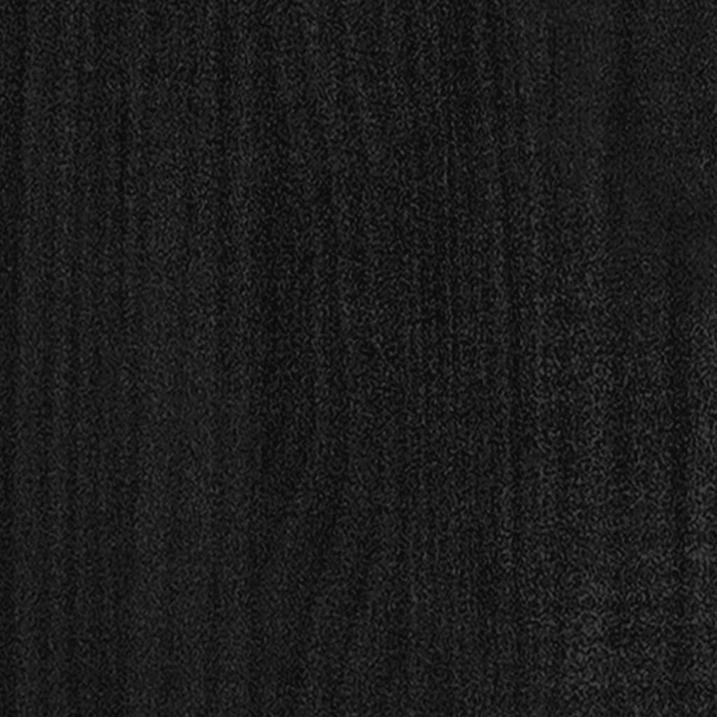 Buffet Noir 60x36x84 cm Bois de pin massif