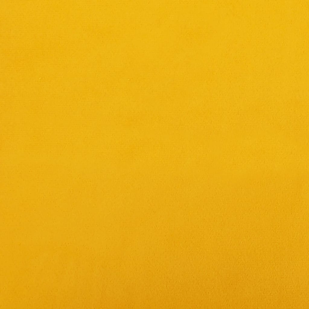 Repose-pied Jaune 78x56x32 cm Velours