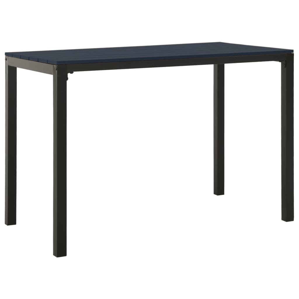 Ensemble de salle à manger de jardin 3 pcs Acier et WPC Noir