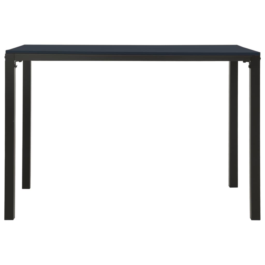 Ensemble de salle à manger de jardin 3 pcs Acier et WPC Noir