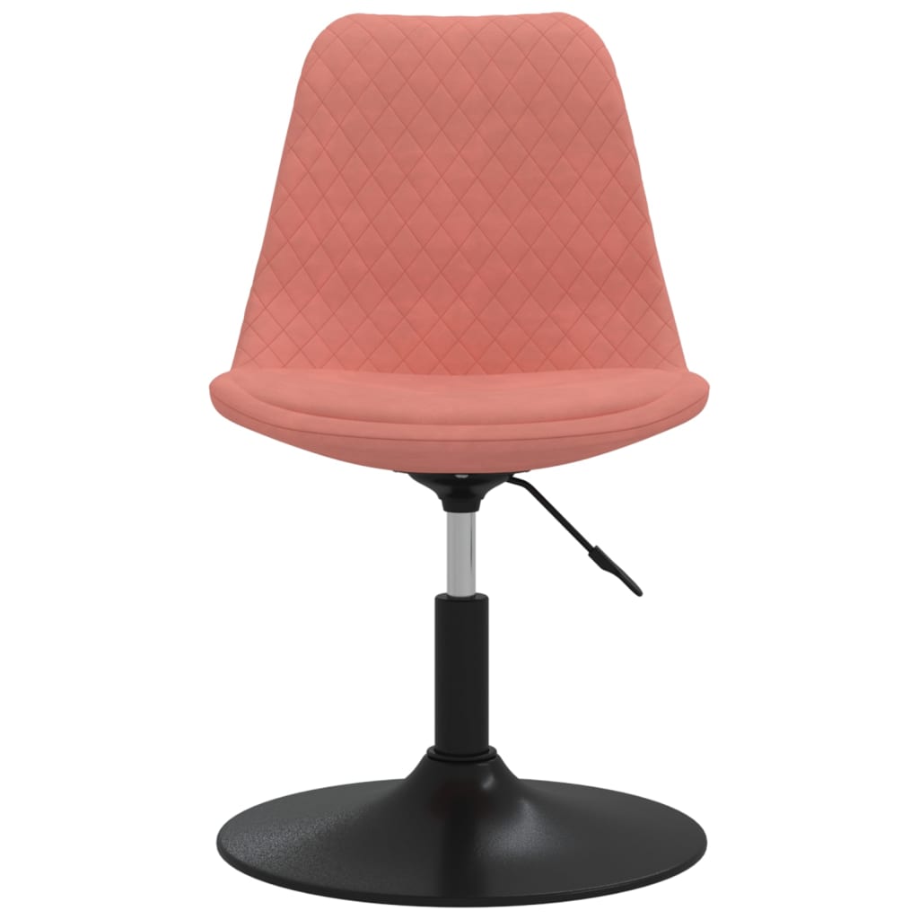 Chaises à dîner pivotantes 4 pcs Rose Velours