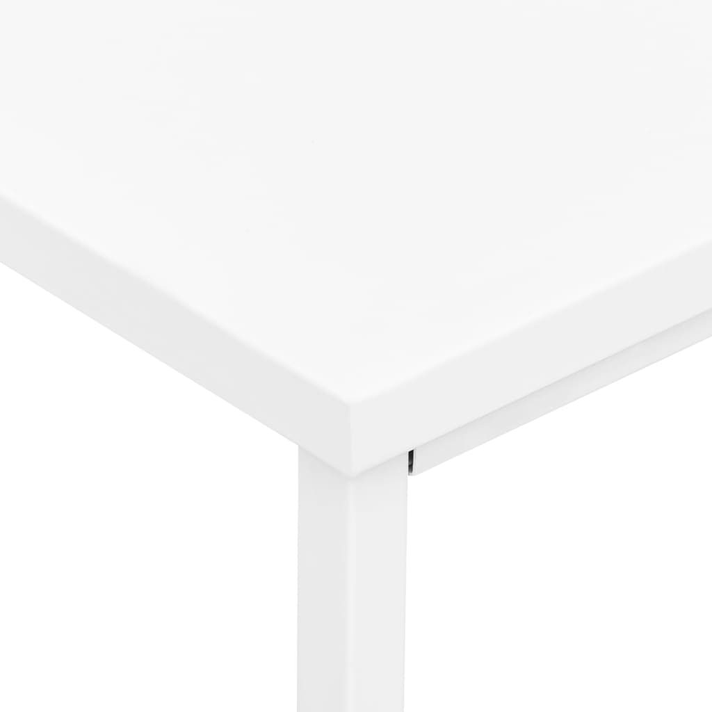Bureau industriel avec tiroirs Blanc 105x52x75 cm Acier
