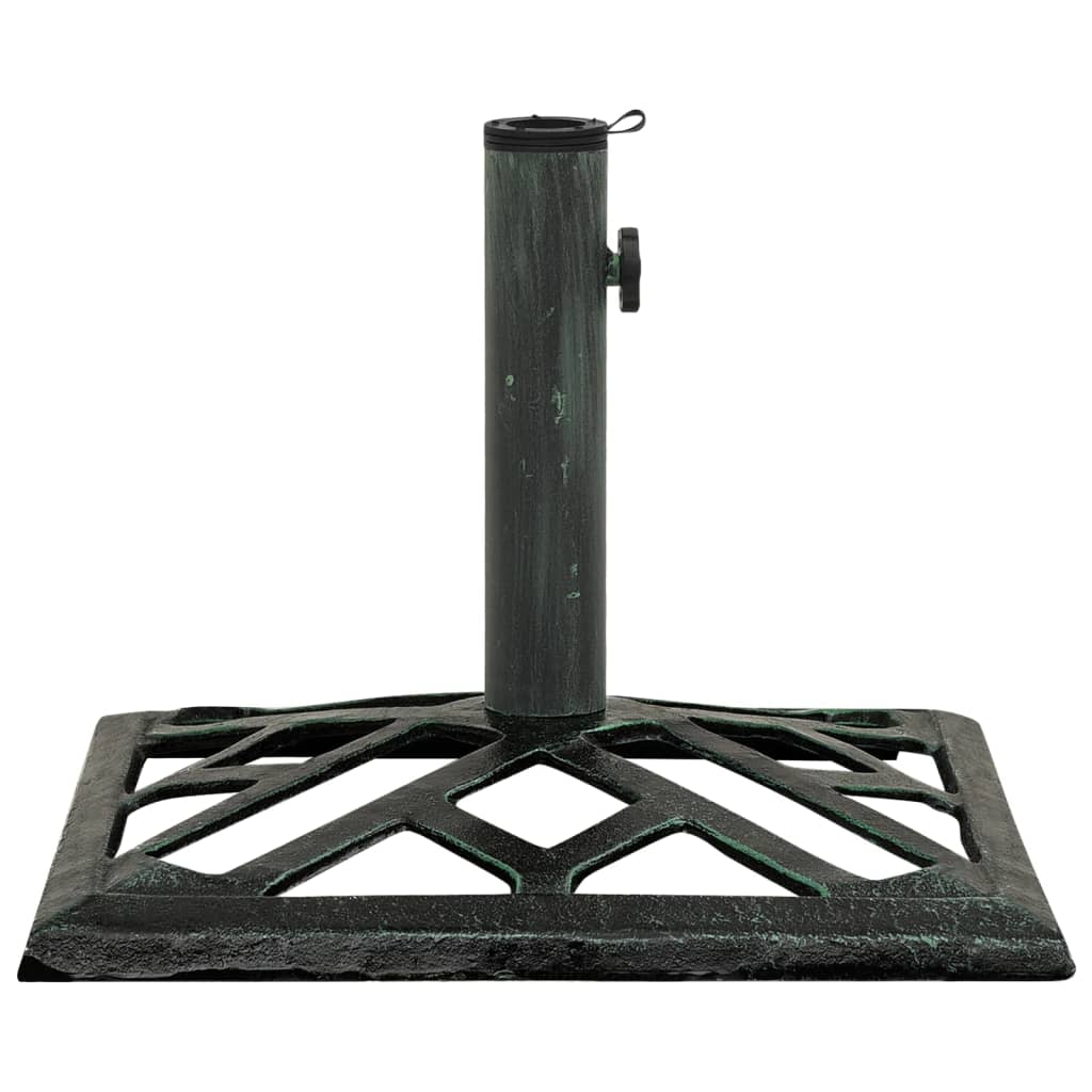 Socle de parasol Vert 44x44x31 cm Fonte