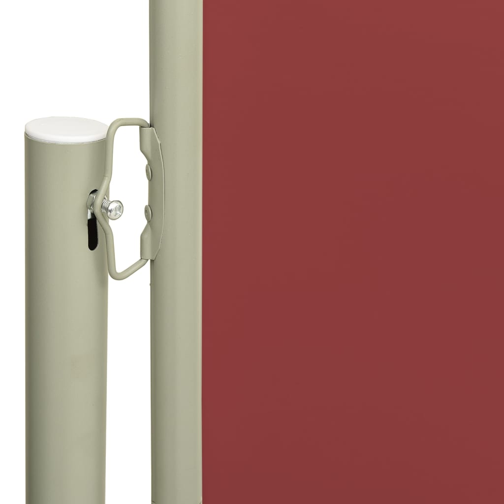 Auvent latéral rétractable de patio 140x600 cm Rouge