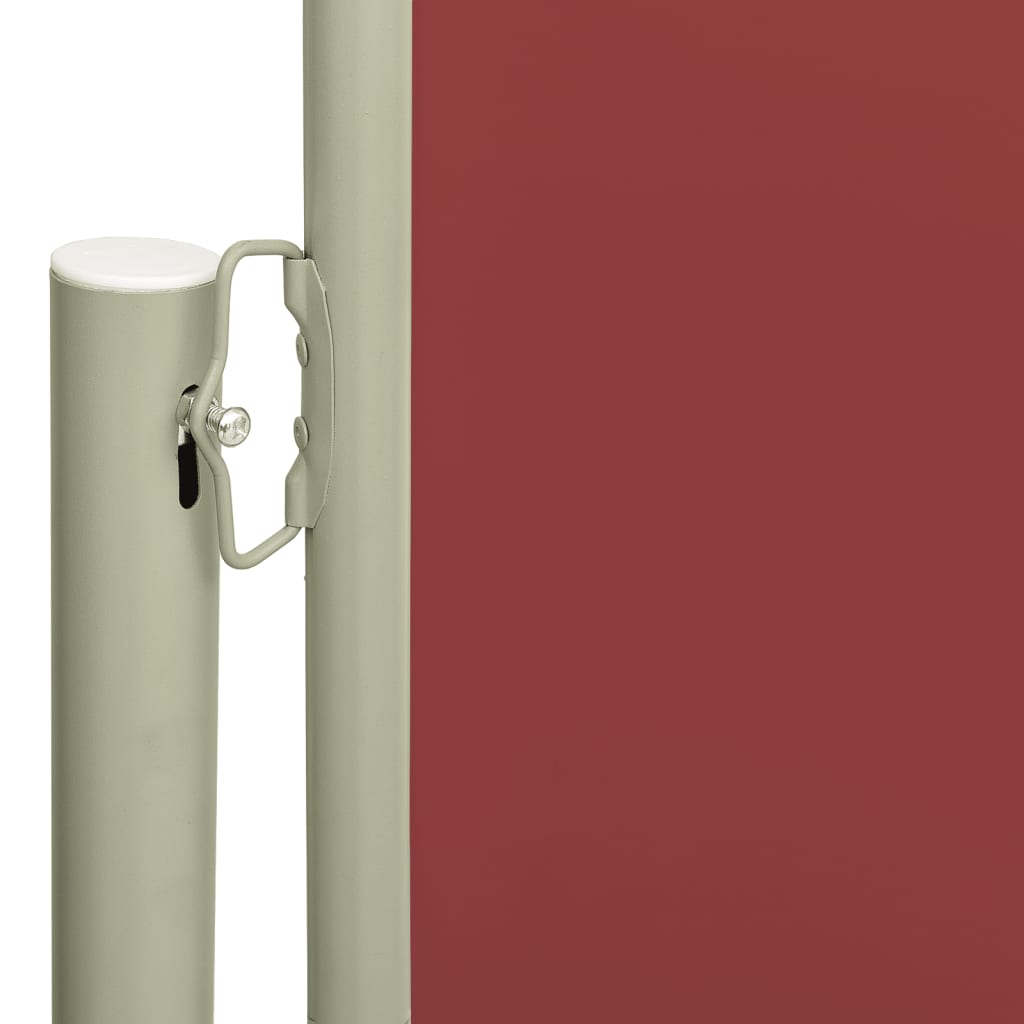 Auvent latéral rétractable de patio 160x600 cm Rouge