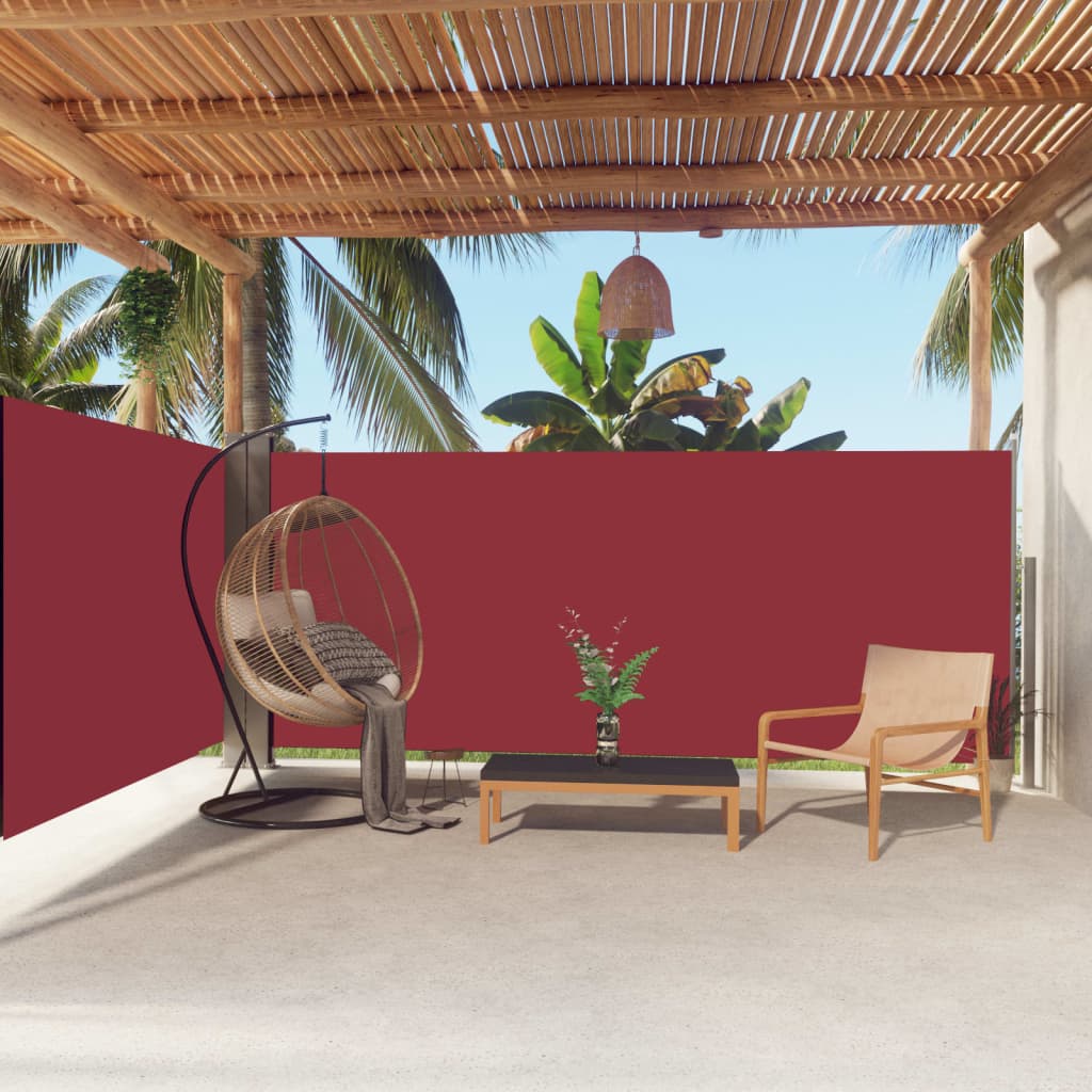 Auvent latéral rétractable Rouge 160x600 cm