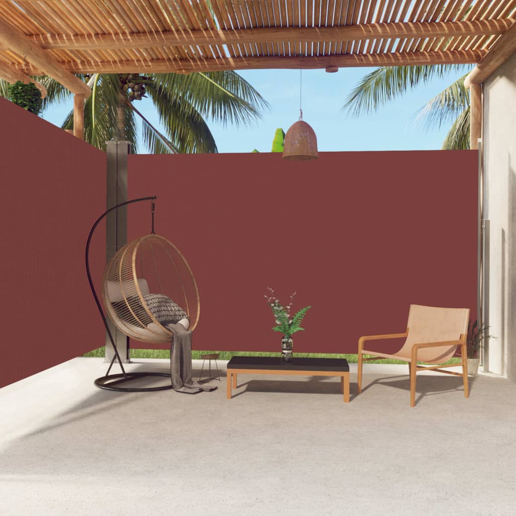 Auvent latéral rétractable Marron 220x600 cm