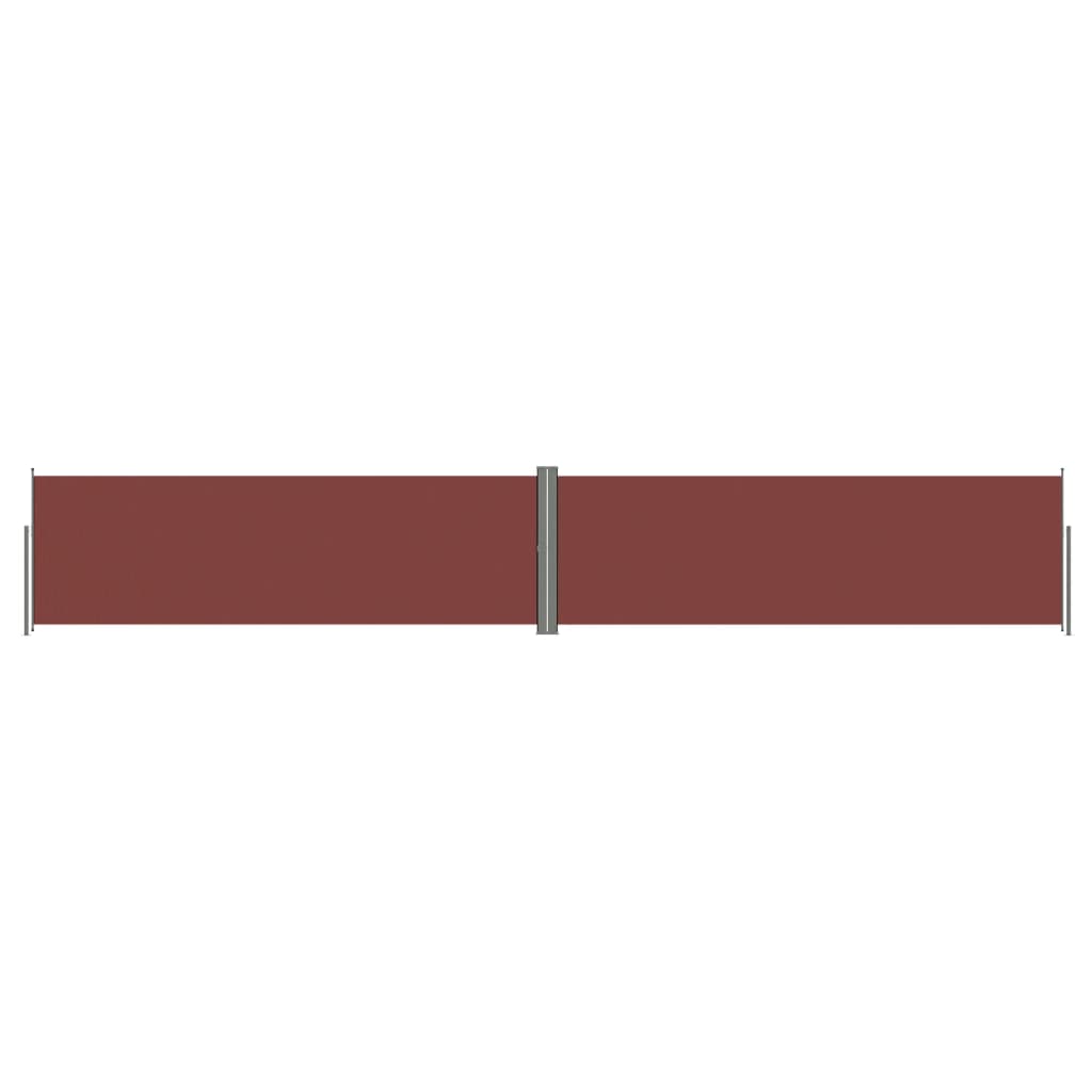 Auvent latéral rétractable Marron 160x1000 cm