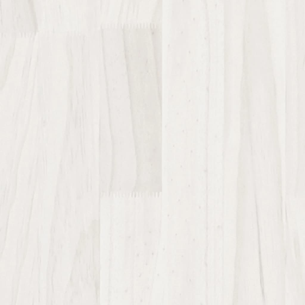 Buffet Blanc 70x33x76 cm Bois de pin massif
