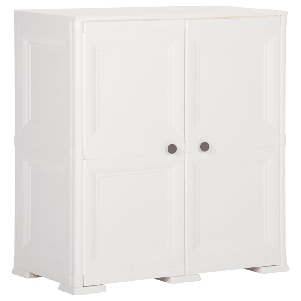 Armoire en plastique 79x43x85,5 cm Design de bois Blanc