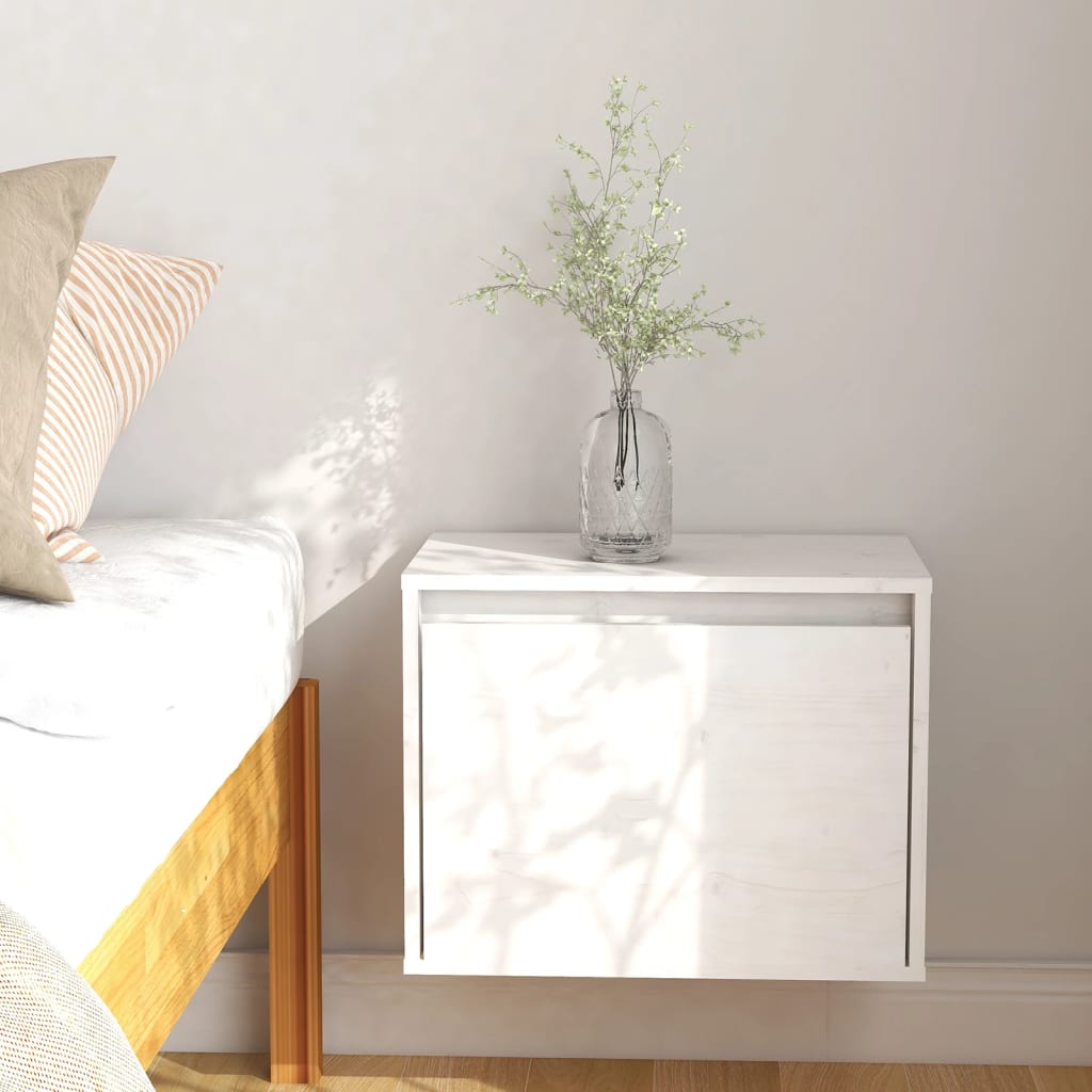 Armoire murale Blanc 45x30x35 cm Bois de pin massif