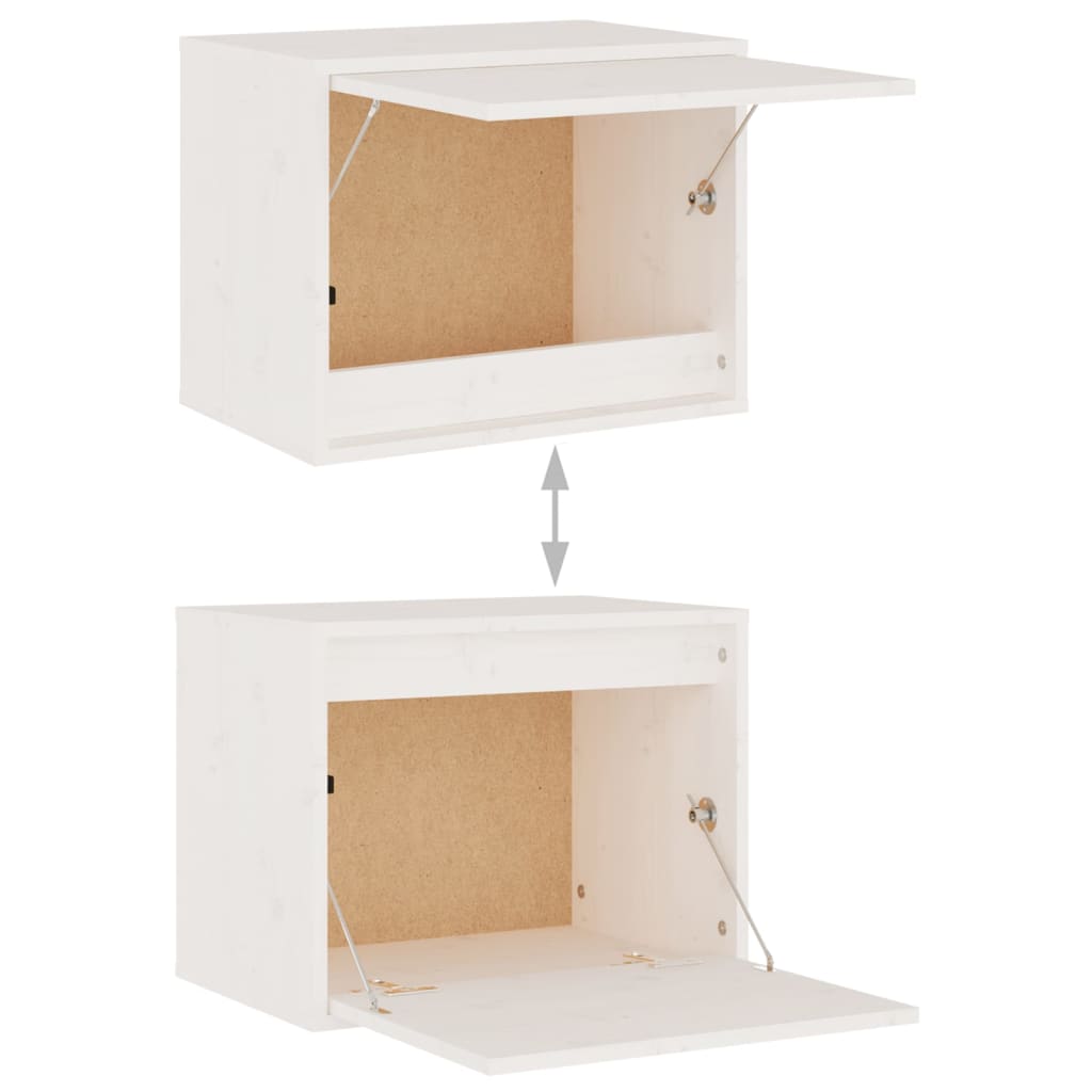 Armoire murale Blanc 45x30x35 cm Bois de pin massif