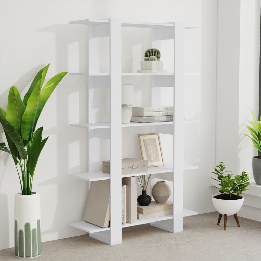 Bibliothèque/Séparateur de pièce Blanc 100x30x160 cm
