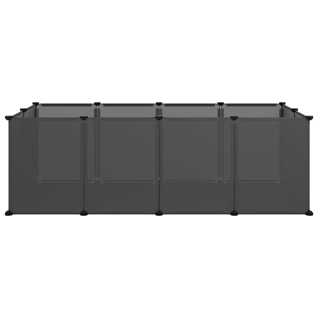 Cage pour petits animaux Noir 144x74x46,5 cm PP et Acier