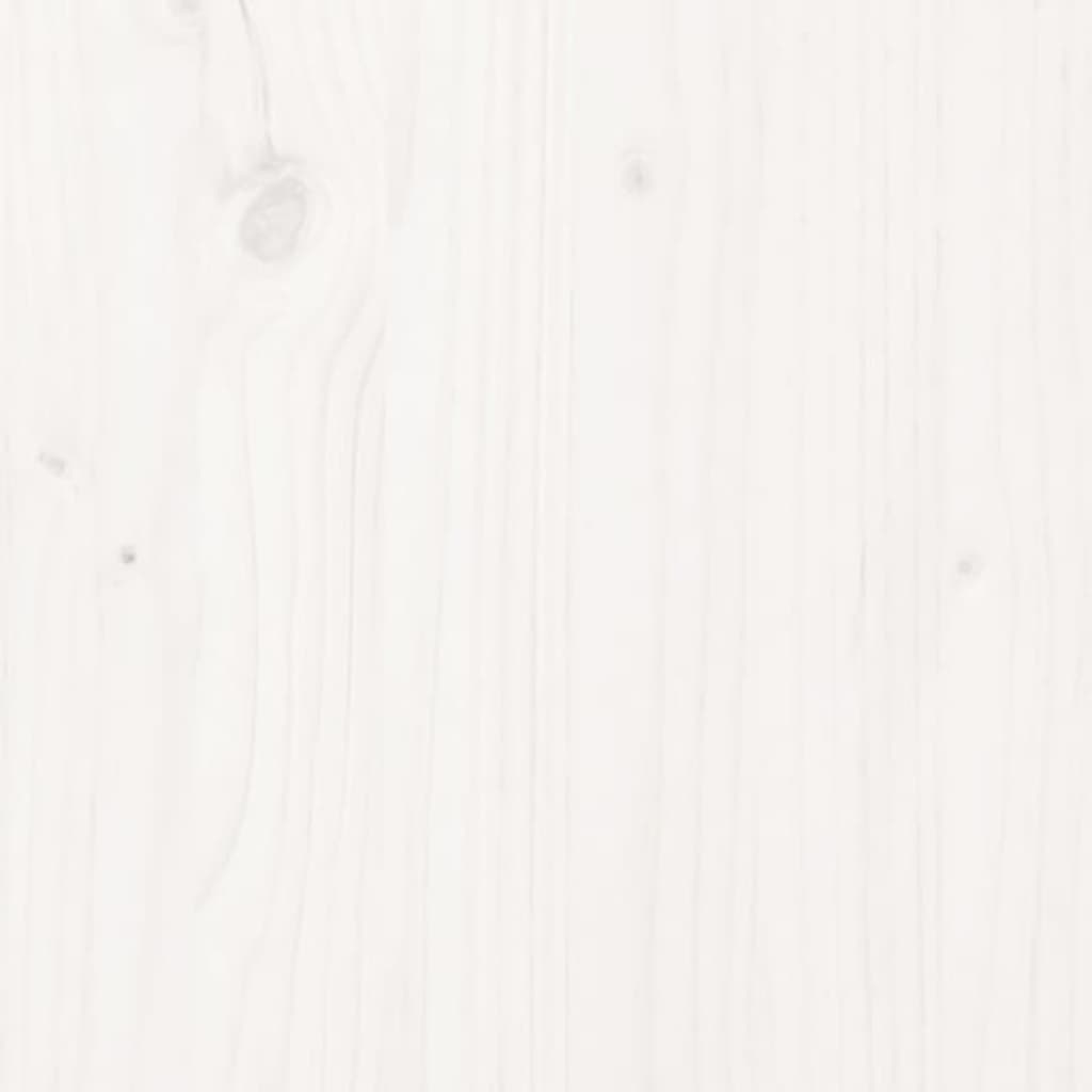 Buffet Blanc 110,5x35x80 cm Bois massif de pin