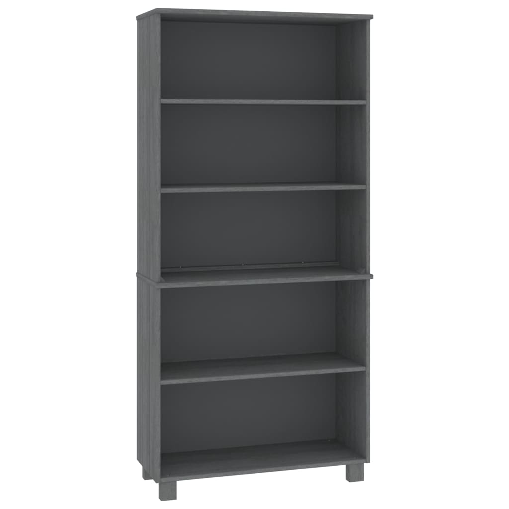 Buffet Bois massif de pin Gris foncé
