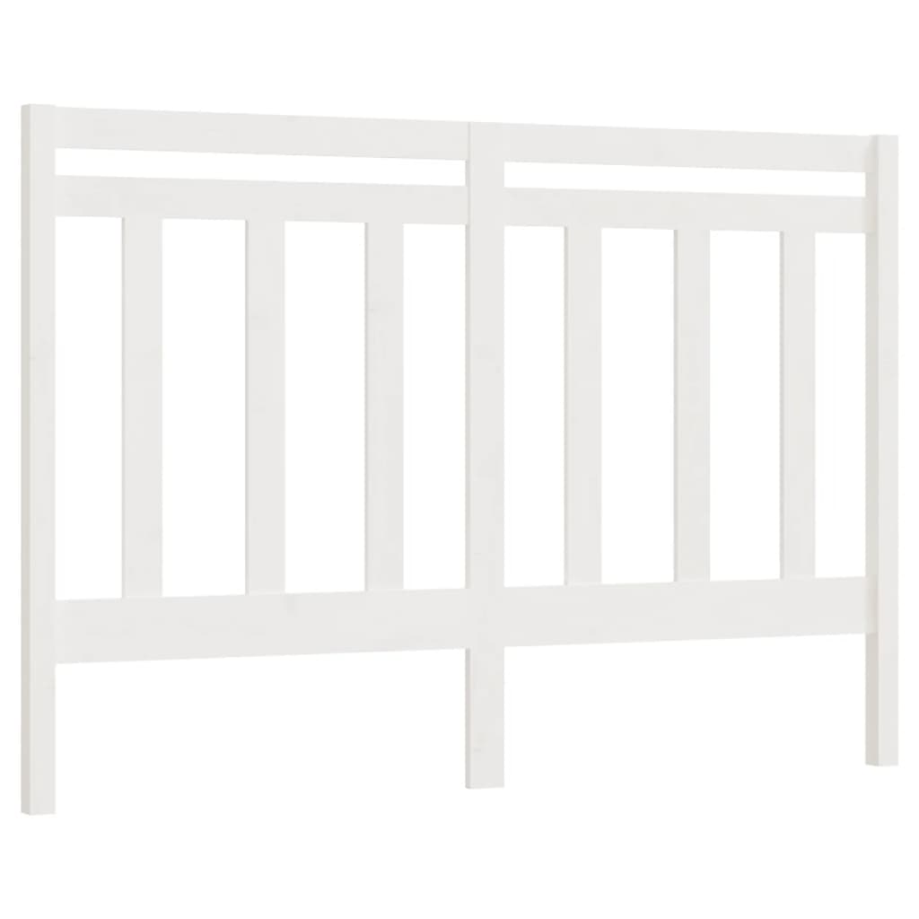 Tête de lit Blanc 146x4x100 cm Bois massif de pin