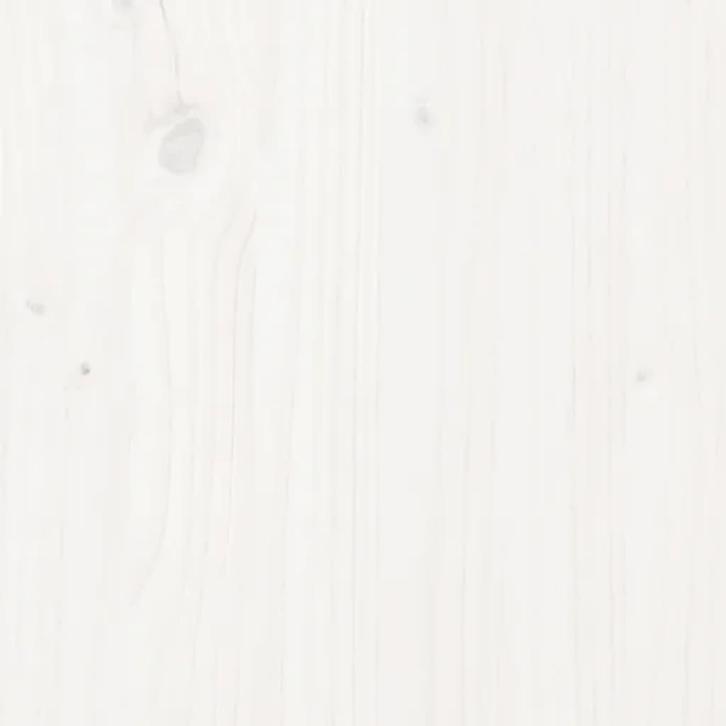 Cadre de lit Blanc Bois massif 140x200 cm