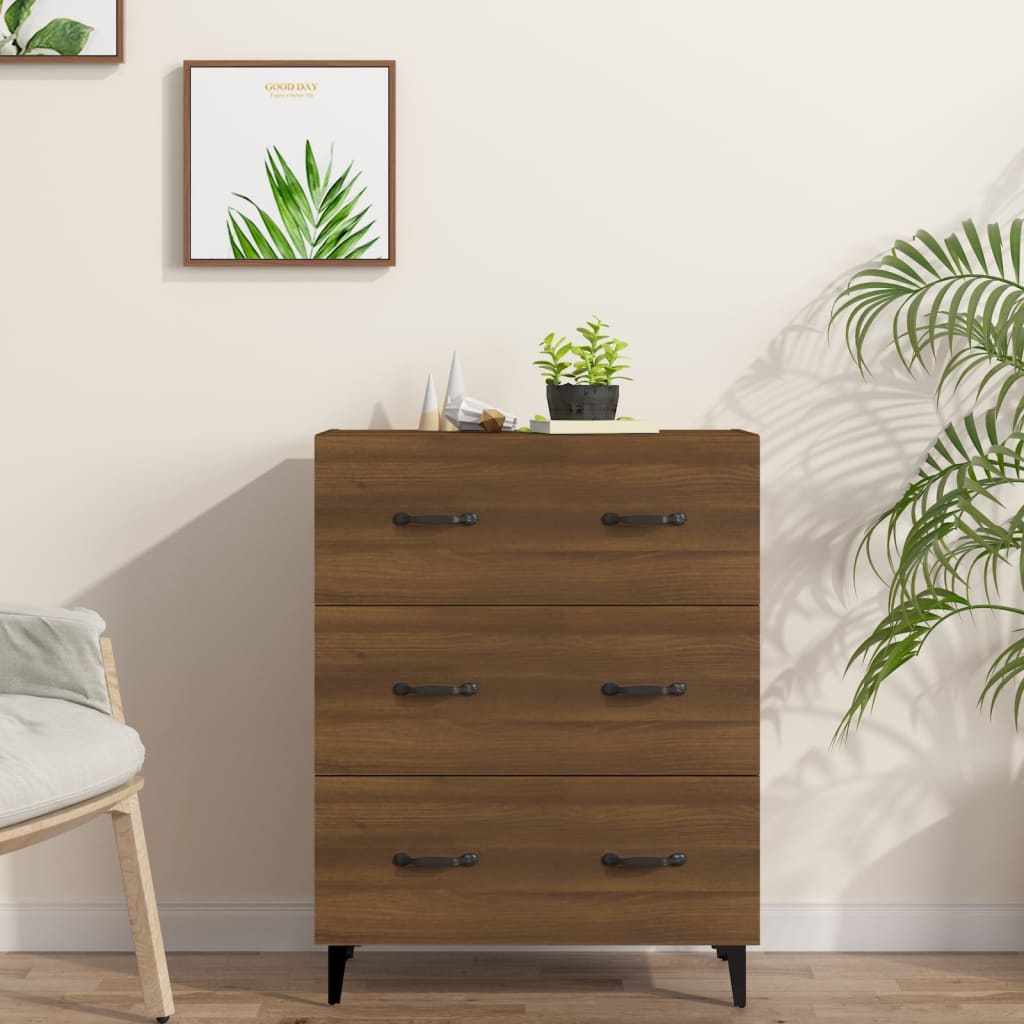 Buffet Chêne marron 69,5x34x90 cm Bois d'ingénierie