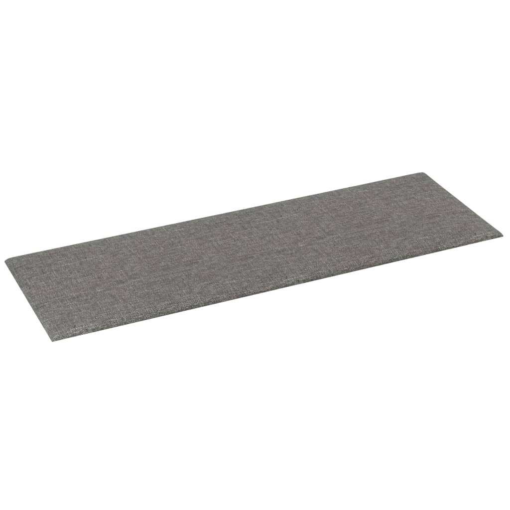 Panneaux muraux 12 pcs Gris clair 90x30 cm Tissu 3,24 m²