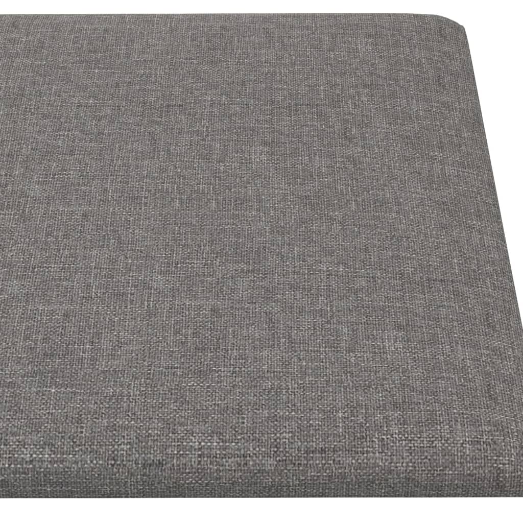 Panneaux muraux 12 pcs Gris clair 90x30 cm Tissu 3,24 m²