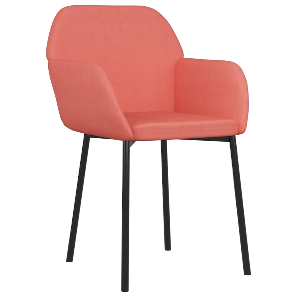 Chaises de salle à manger 2 pcs Rose Velours