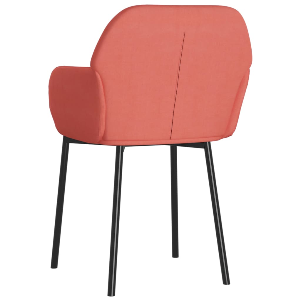 Chaises de salle à manger 2 pcs Rose Velours
