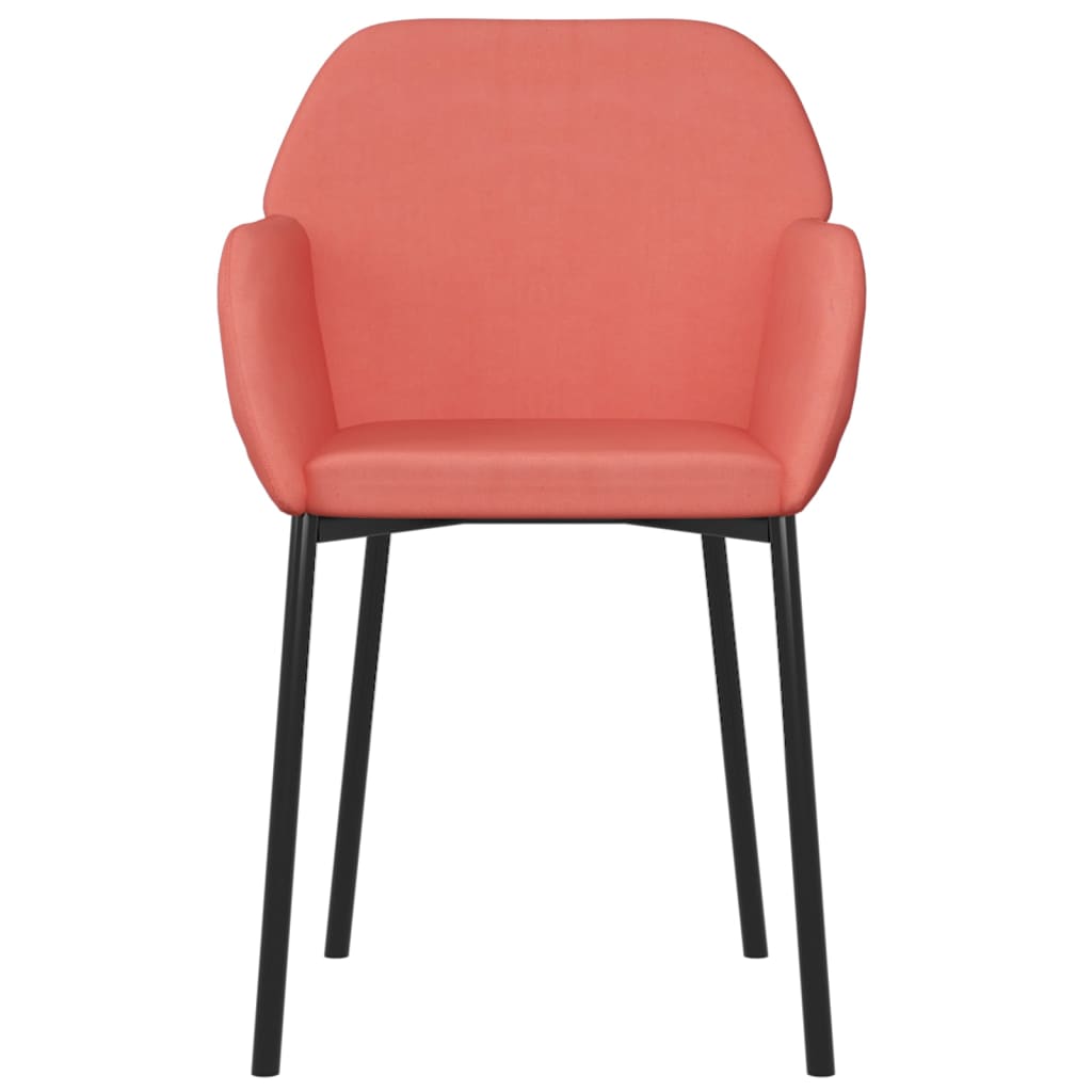 Chaises de salle à manger 2 pcs Rose Velours