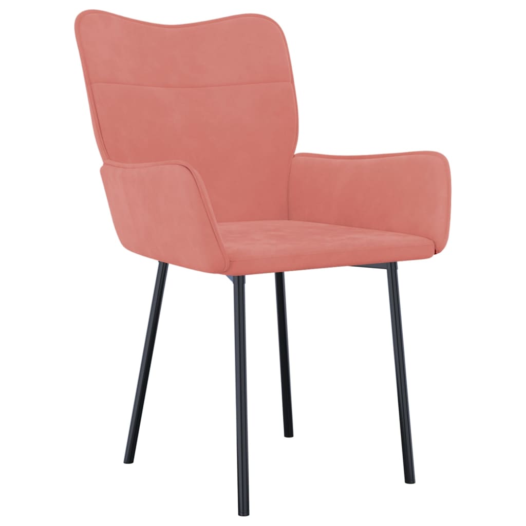 Chaises de salle à manger 2 pcs Rose Velours