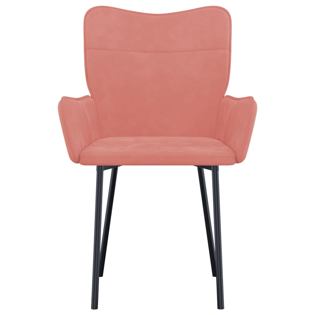 Chaises de salle à manger 2 pcs Rose Velours