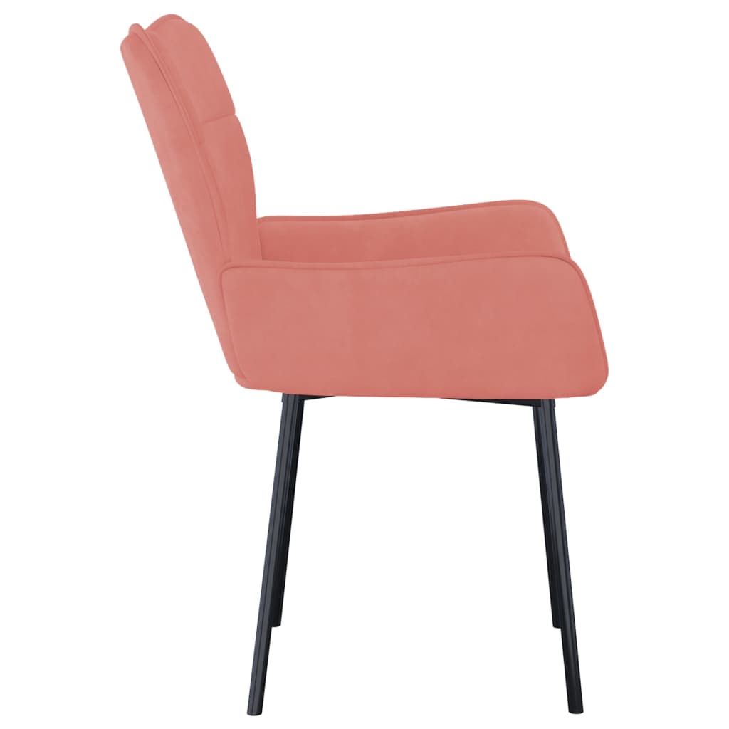 Chaises de salle à manger 2 pcs Rose Velours