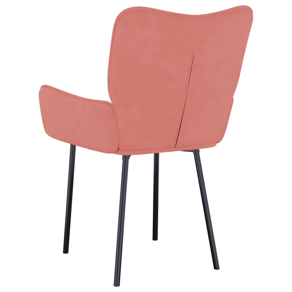 Chaises de salle à manger 2 pcs Rose Velours