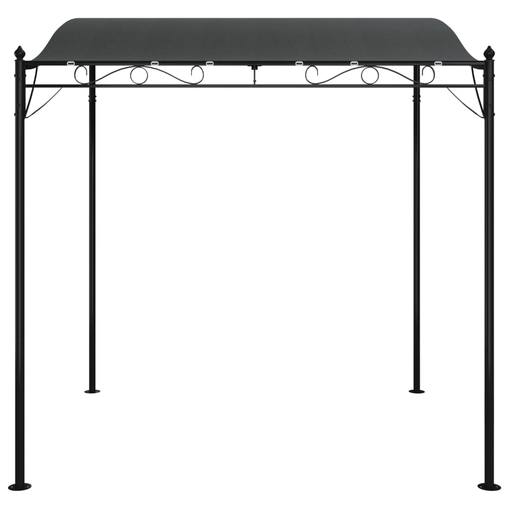 Auvent anthracite 2x2,3 m 180 g/m² tissu et acier