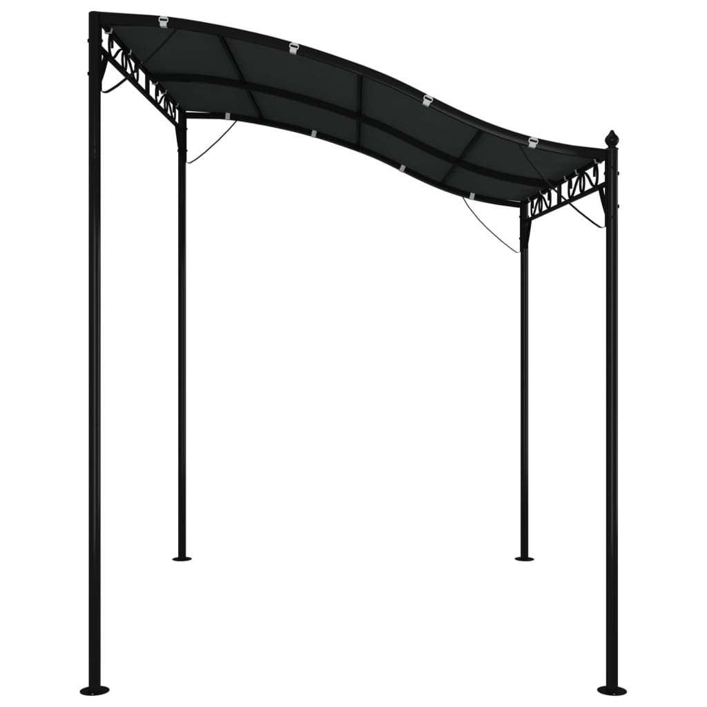 Auvent anthracite 2x2,3 m 180 g/m² tissu et acier