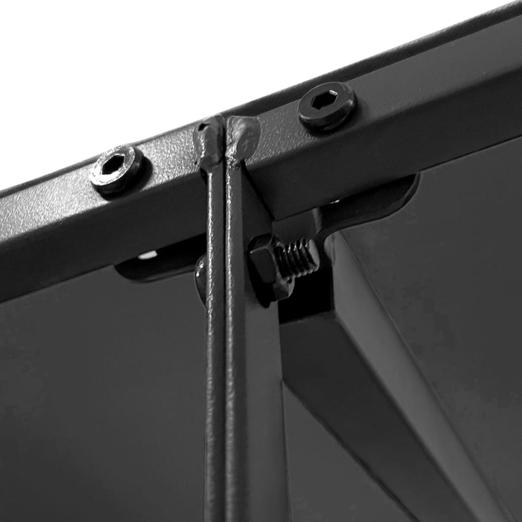 Auvent anthracite 2x2,3 m 180 g/m² tissu et acier