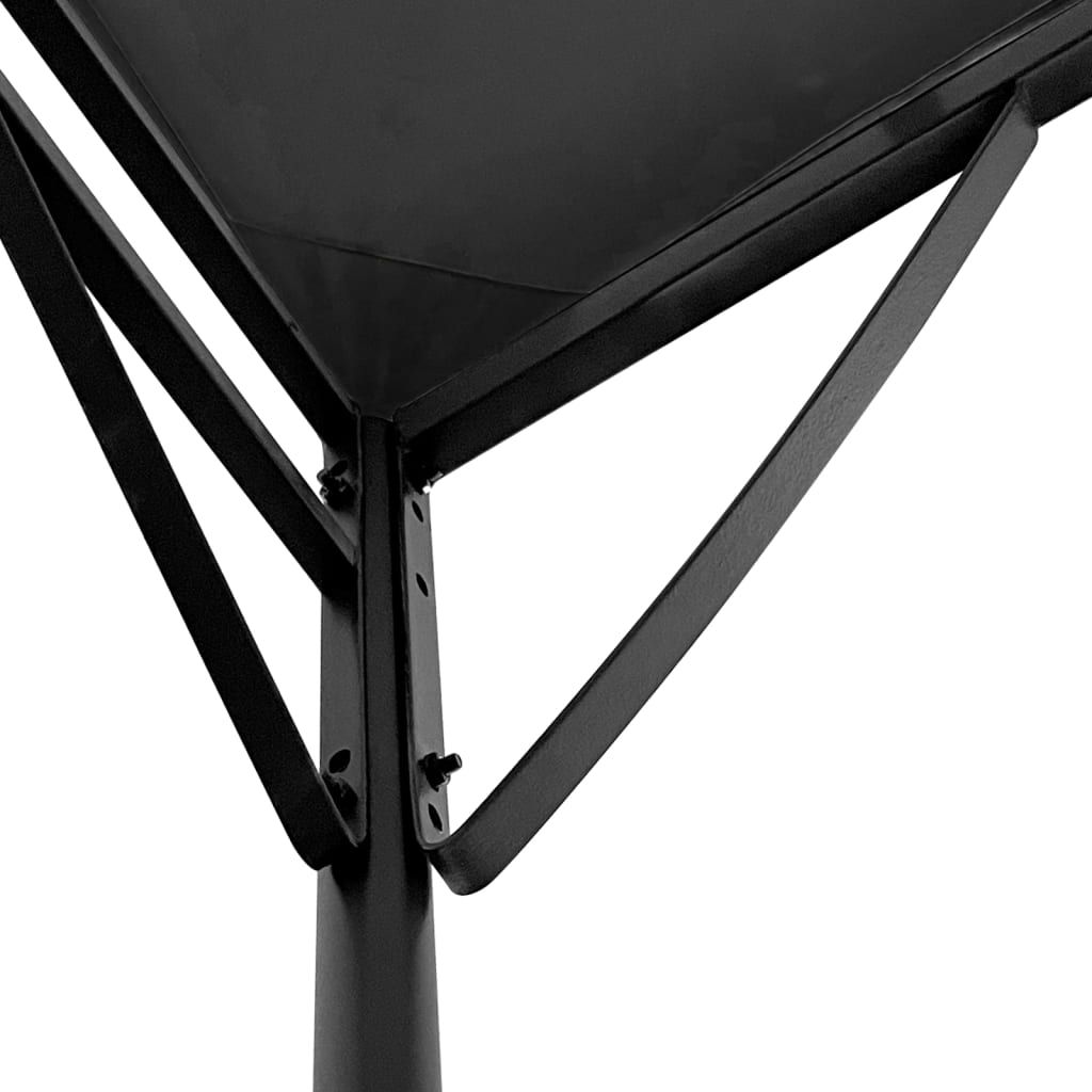 Auvent anthracite 2x2,3 m 180 g/m² tissu et acier