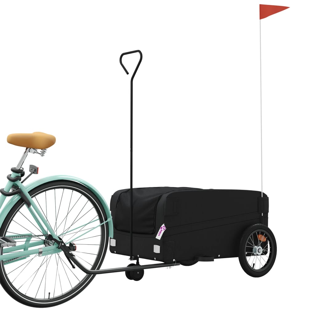 Remorque de vélo noir 45 kg fer
