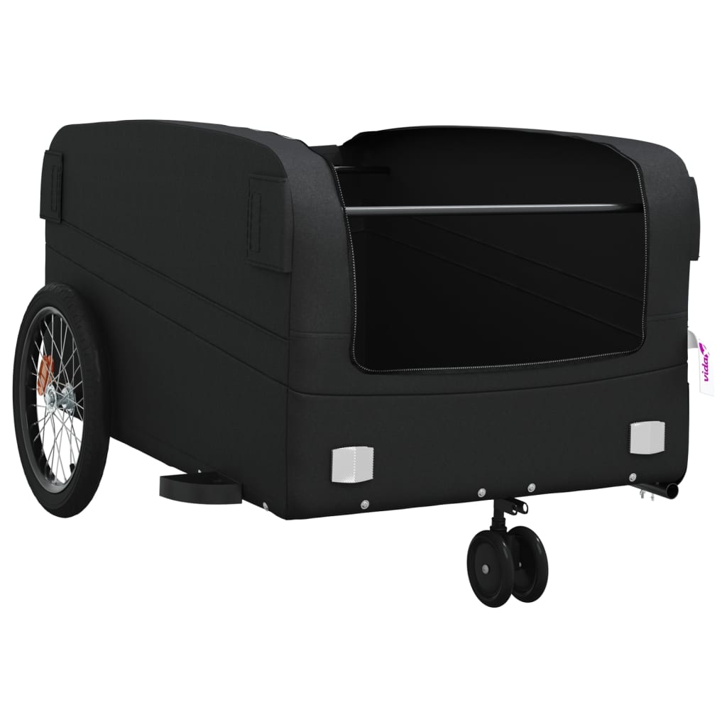Remorque de vélo noir 45 kg fer
