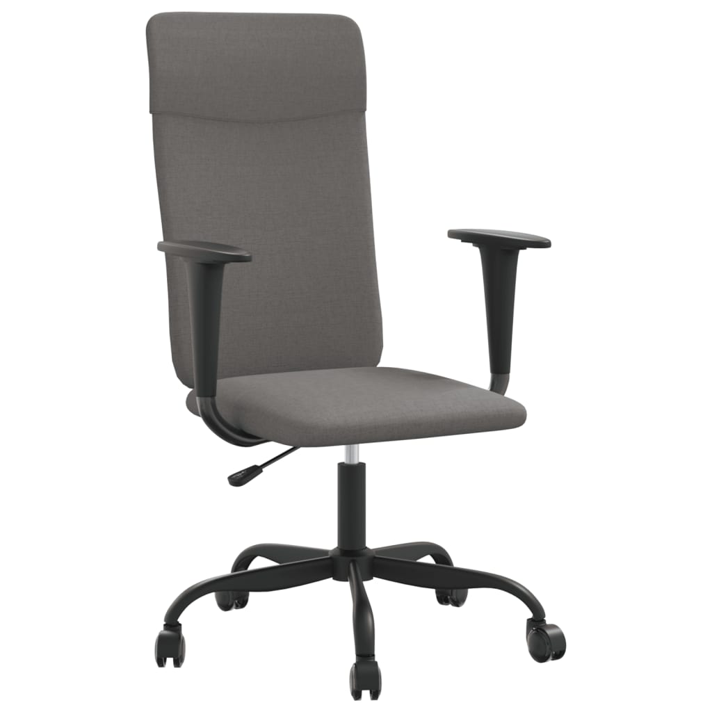 Chaise de bureau gris foncé tissu