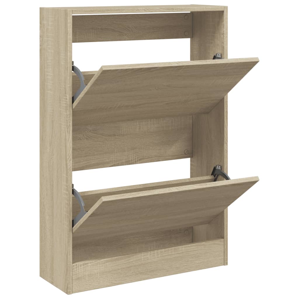 Armoire à chaussures chêne sonoma 60x21x87,5 cm bois ingénierie