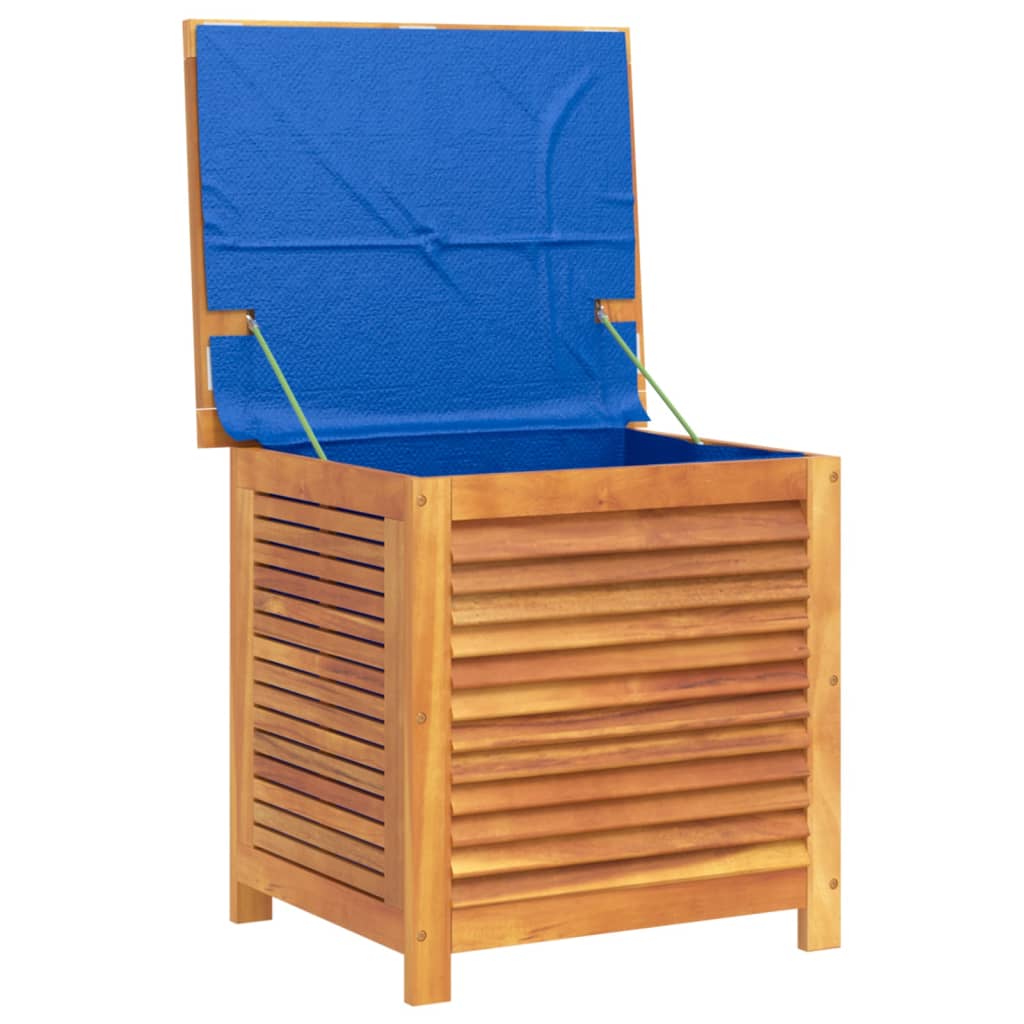 Boîte de rangement de jardin persiennes 60x50x56cm bois acacia