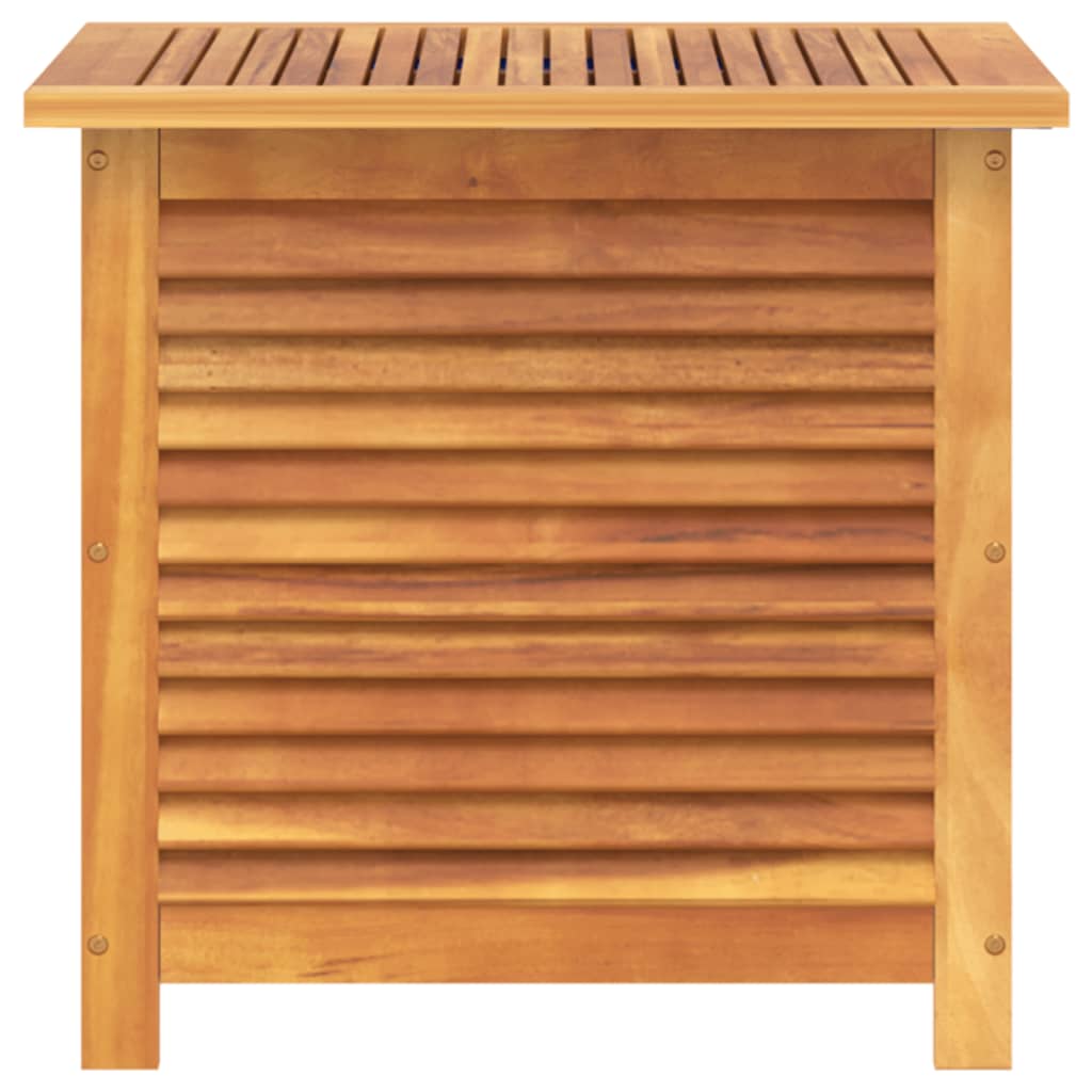 Boîte de rangement de jardin persiennes 60x50x56cm bois acacia