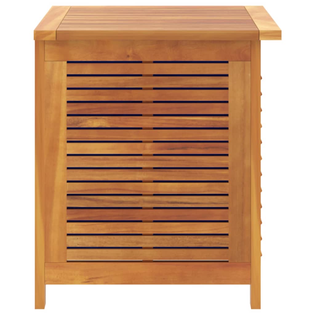 Boîte de rangement de jardin persiennes 60x50x56cm bois acacia
