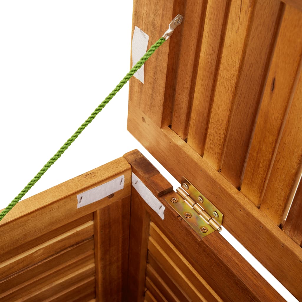 Boîte de rangement de jardin persiennes 60x50x56cm bois acacia