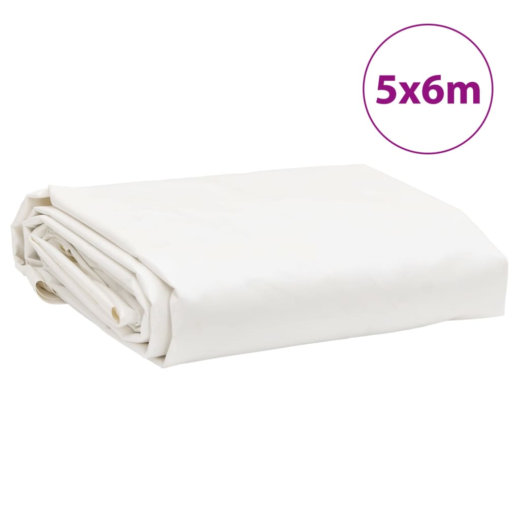 Bâche blanc 5x6 m 600 g/m²