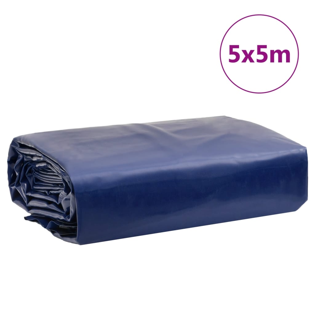 Bâche bleu 5x5 m 600 g/m²